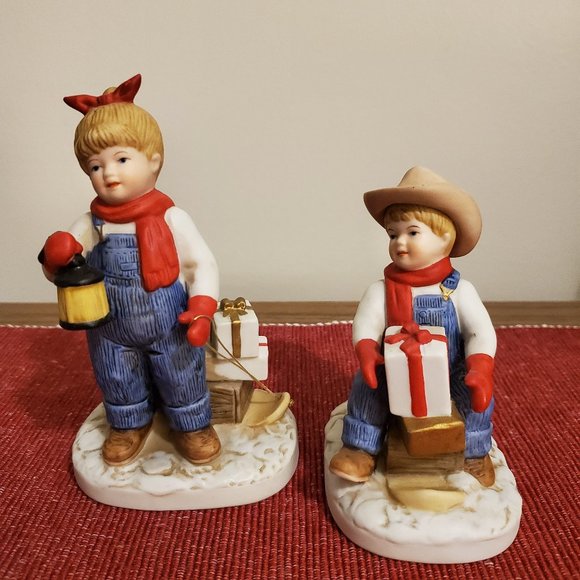 Homco Other - Denim Days #1528 “Holiday Sleds” Home Interiors Figurine Homco